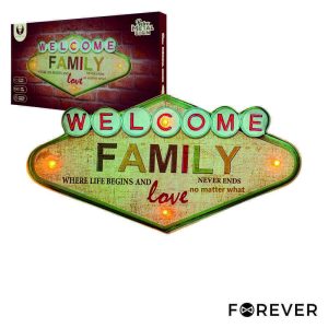 Placa em Metal Decorativo Retro FOREVER - (RETROWELCOME)