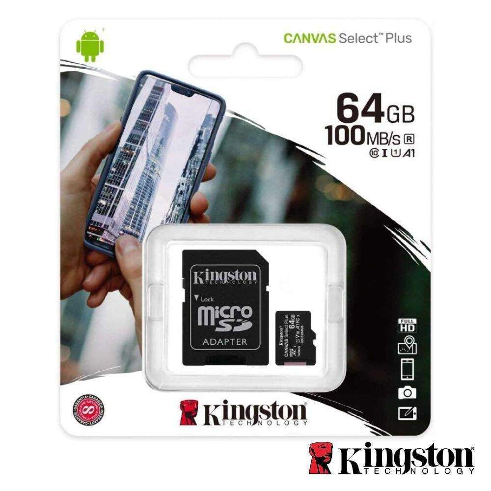 Cartão Memória Micro SDXC 64GB UHS-I Adaptador KINGSTON - (SDCS2/64GB)