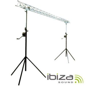 Suporte P/ Luzes 2 Barras Manivela 1.5-3m 12 Aparelhos IBIZA - (SLB03W-LIGHT)