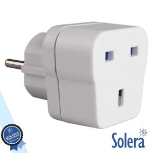 Ficha Adaptadora Viagem Schuko / Inglesa 16A SOLERA - (SLR-AV1)