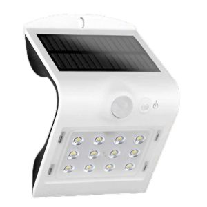 Aplique LED Solar 1.5W C/ Sensor Movimento PIR - (SOLARLIGHT-10(K))