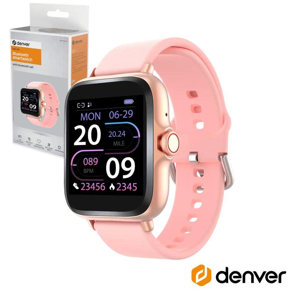 SmartWatch P/ Android iOS Rosa DENVER - (SWC-156ROMK3)