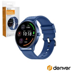 SmartWatch AMOLED P/ Android e iOS Azul IP67 DENVER - (SWC-387BU)