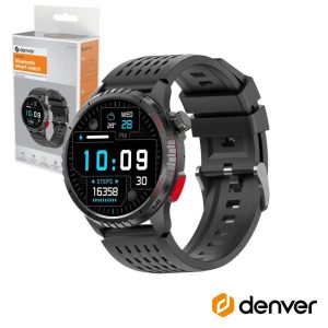 SmartWatch P/ Android iOS Preto C/ GPS DENVER - (SWG-345B)