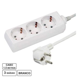 Extensão Elétrica 3x Schuko 1.5m - (TE3SB1(E))