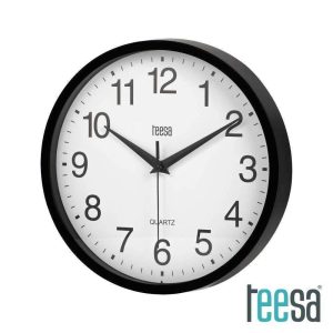 Relógio de Parede Redondo Preto Ø25cm TEESA - (TSA0037B)