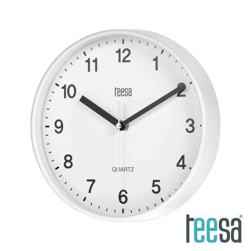 Relógio de Parede Redondo Branco Ø20cm TEESA - (TSA0038)