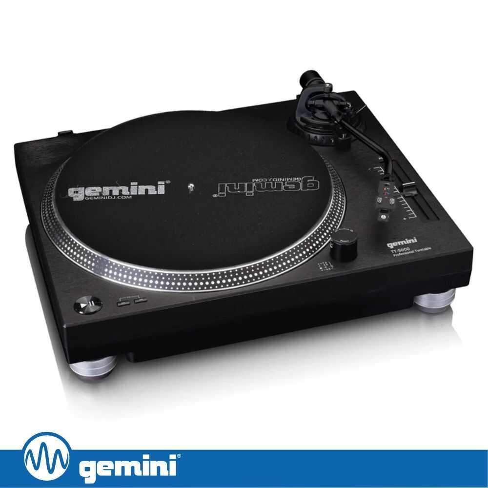Gira-Discos 33/45/78RPM Preto GEMINI - (TT-5000)