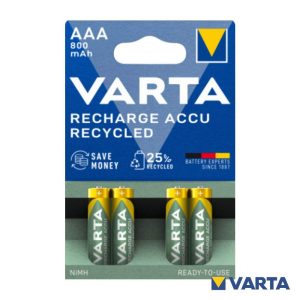 Pilha Recarregável AAA 1.2V 800mAh 4x Blister VARTA - (VHR03-A800)
