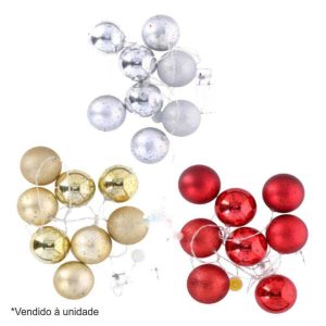 Grinalda Decorativa LED 8 Bolas - (XMAS193)