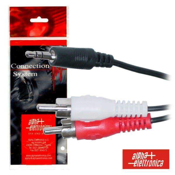 Cabo Jack 3.5mm Macho St / 2-Rca Macho 3m Polybag - (11-3-002/3B)