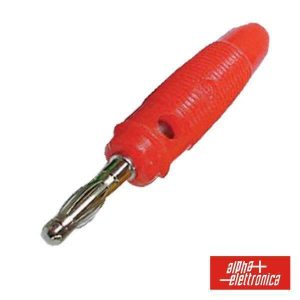 Ficha Banana 4mm Macho Vermelha - (20-116-1)