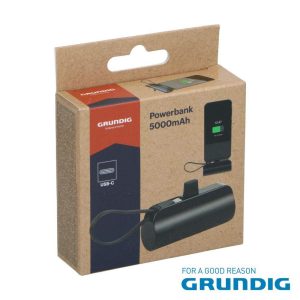 Powerbank 5000mAh USB-C Preto GRUNDIG - (23561)