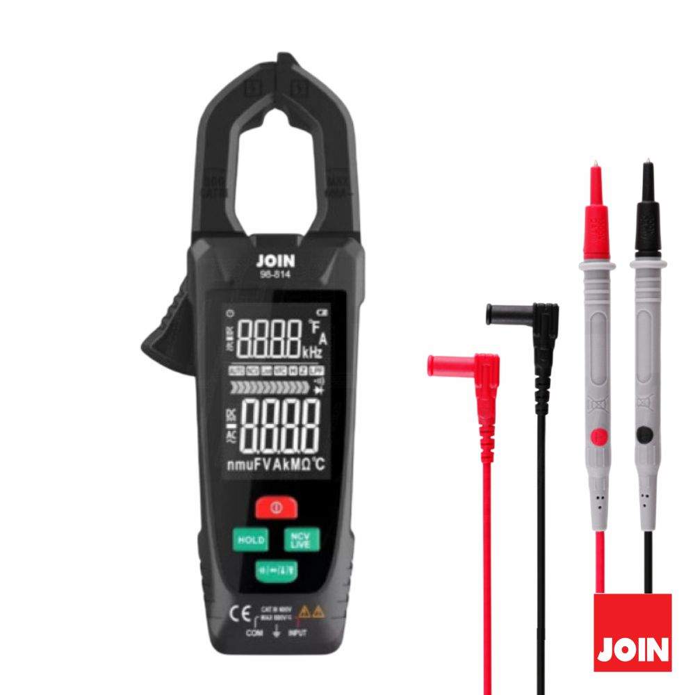 Pinça Amperimétrica Digital 600A 600V 99MOhm NCV JOIN - (98-814)