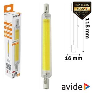 Lâmpada R7S 13W 230V LED COB 118mm 4000K 1100lm AVIDE - (ABR7SNW13W-CL)