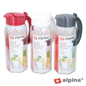 Jarro de Vidro 1.5L C/ Tampa ALPINA - (ALP473)