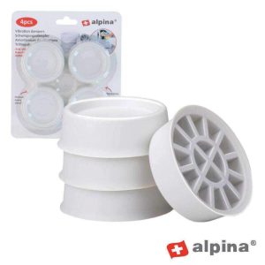 Conjunto de 4 Pés Antivibração P/ Máquina de Lavar ALPINA - (ALP719)