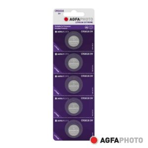 Pilha Lítio Botão CR1616 3V 5x Blister AGFAPHOTO - (APCR1616B5)