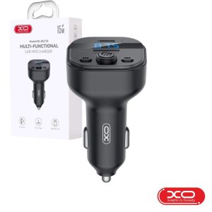 Transmissor FM Bluetooth 5.3 1xUSB-C 1xUSB-A 15W Preto XO - (BCC18-BK)