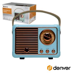 Coluna Bluetooth 30W Bluetooth 5.0 Turquesa DENVER - (BTP-203T)