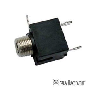 Ficha Jack 3.5mm Fêmea P/Chassis Preto Mono - (CA016)