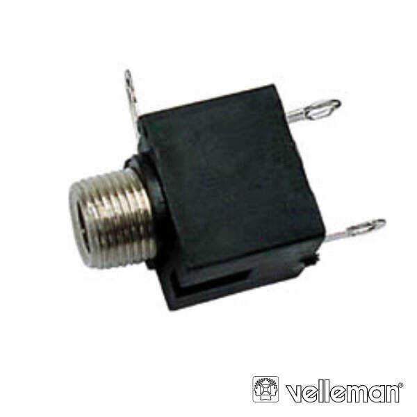 Ficha Jack 3.5mm Fêmea P/Chassis Preto Mono - (CA016)