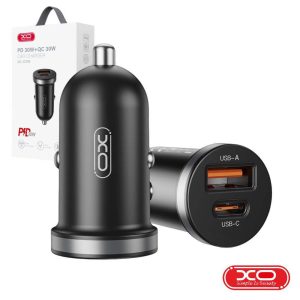 Adaptador Isqueiro USB-A PD 3.0 / USB-C 30W XO - (CC56-BK)
