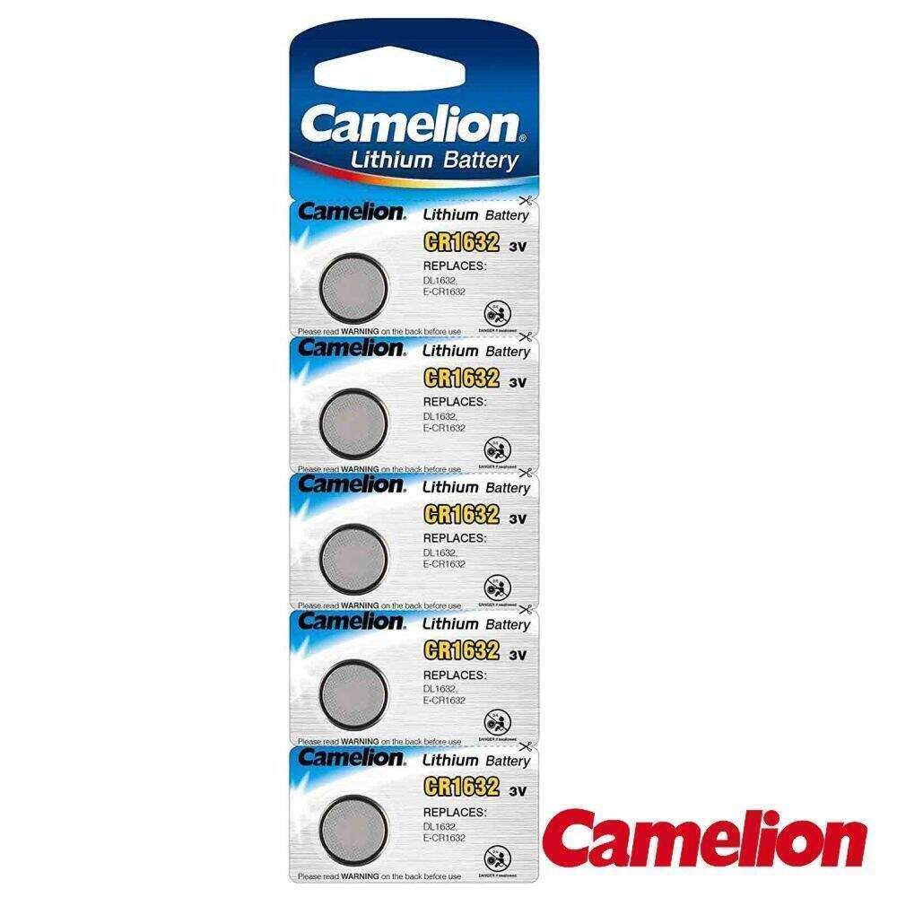 Pilha Lítio Botão Cr1632 3V 120mA 5x Blister CAMELION - (CR1632-BP5)