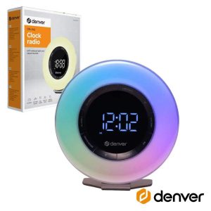 Relógio Despertador FM Digital C/ Luz Presença DENVER - (CRL-342)