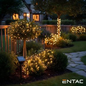 Grinalda 200 LED 20.4m C/ Painel Solar ENTAC - (ECL-S200-WW)