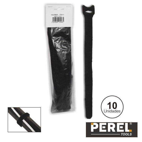 Abraçadeira Velcro Preta 205mm 10X Perel - (ECSB200)