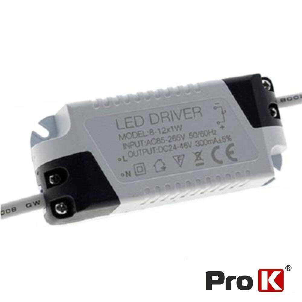 Fonte De Alimentação P/ LED 8-12W 24-46V PROK - (FAL02)