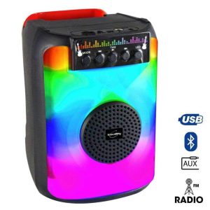 Coluna Bluetooth Portátil 40W BT/USB/AUX/FM - (FIRE01)