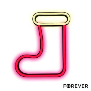 Luz LED Neon Em Forma de Bota De Natal 18.5x24cm - (FLNE23)