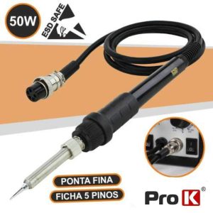 Ferro De Soldar 50W P/ Estações Soldar Ficha 5p PROK - (FSOLDER10)