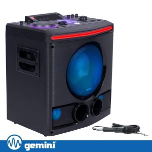 Sistema de Karaoke 8" 2400W LED FM/USB/BT/TWS/AUX GEMINI - (GPK-800)