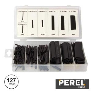 Kit Manga Termo Retráctil Preto 127x Perel - (HAS07)