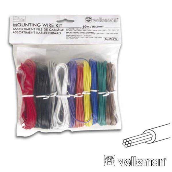 Kit De Fios Mult. 10 Cores P/ Montagens Electrónicas Vellema - (K/MOW)