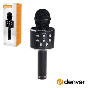 Microfone S/ Fios C/ Coluna Bluetooth Preto DENVER - (KMS-20BMK2)