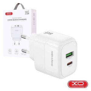 Alimentador USB-A 18W 2.4A / USB-C PD 20W GaN XO - (L137)