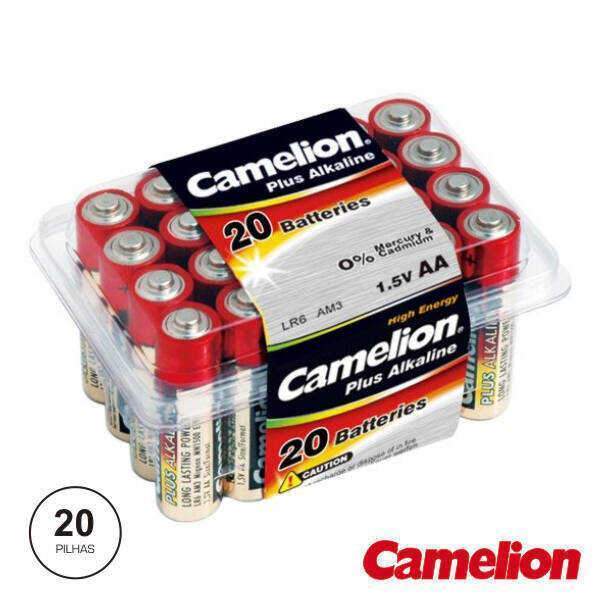 Pilha Alcalina LR6/AA 1.5v 20x Blister CAMELION - (LR6-PB20)