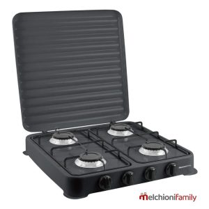 Fogão Gás Com 4 Queimadores Preto MelchioniFamily - (MINERVA4B)