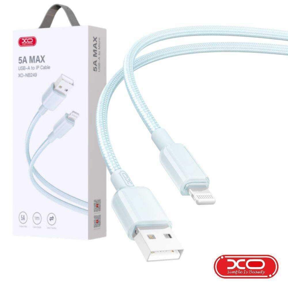 Cabo USB-A Macho / Lightning Macho 1m Branco XO - (NB249-LIGHTNING-WH)