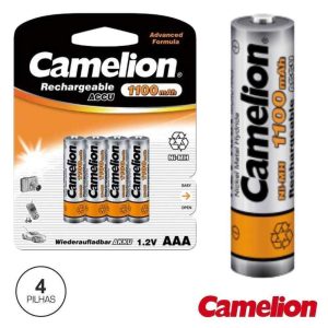 Bateria Ni-Mh AAA 1.2V 1100ma 4x Blister CAMELION - (NH-AAA1100BP4)