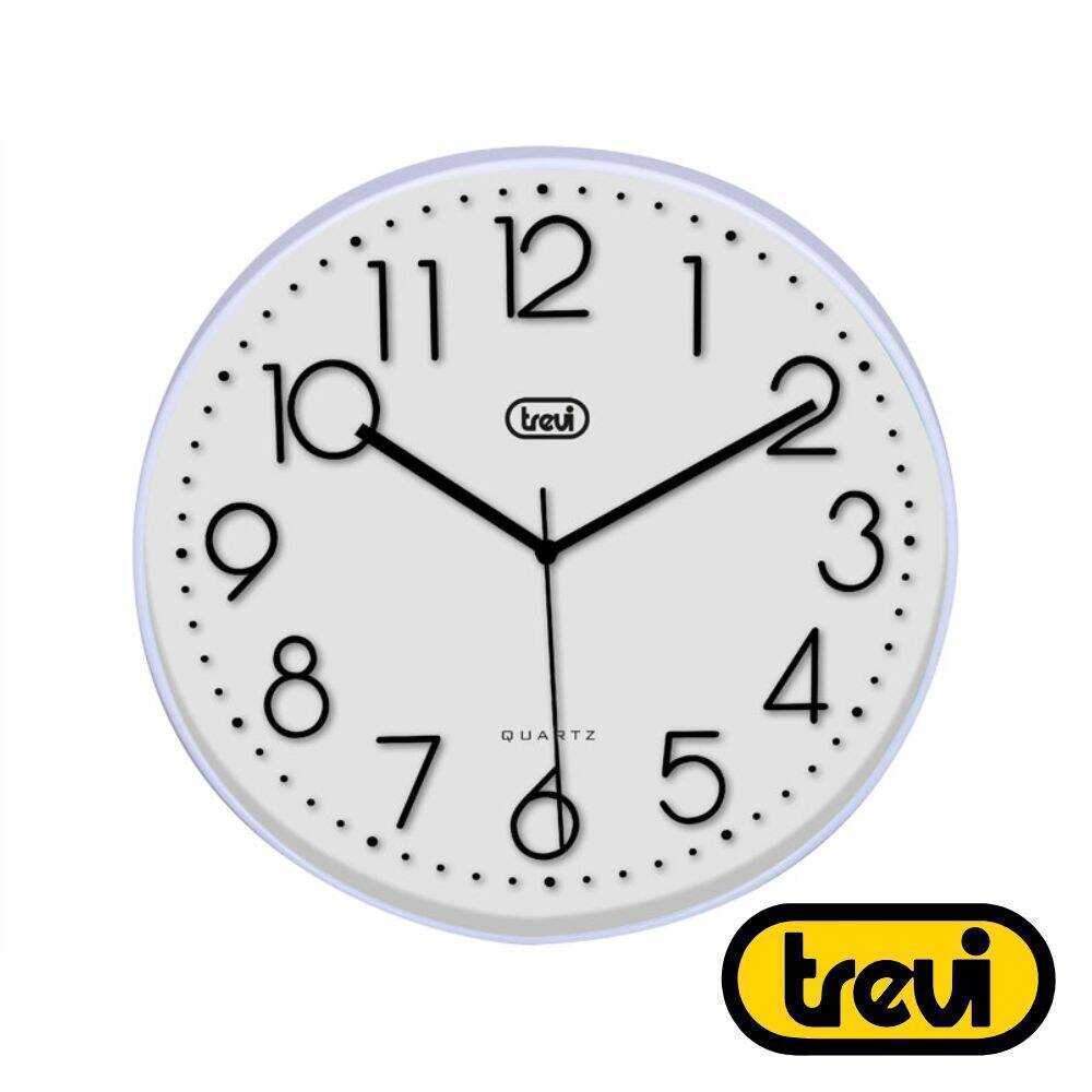 Relógio de Parede Redondo Branco Ø30cm TREVI - (OM3508S)