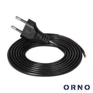 Cabo Alimentação C/ Ficha AC Plana 2G0.75 1.9m ORNO - (OR-AE-13286/B/1.9M)