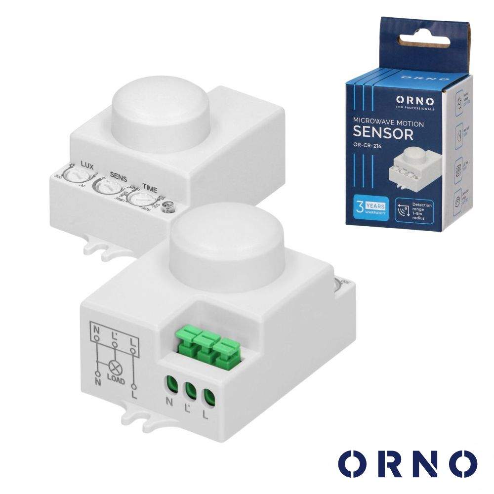 Detetor De Movimento Por Micro-Ondas 360º ORNO - (OR-CR-216)
