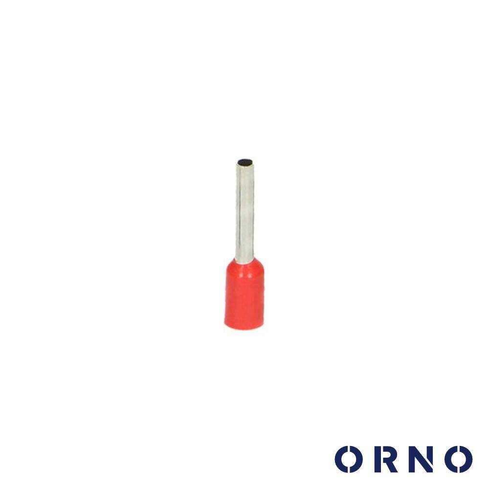 Terminal Ponteira Isolado 1mm 100x Vermelho ORNO - (OR-KK-8100/1/8)