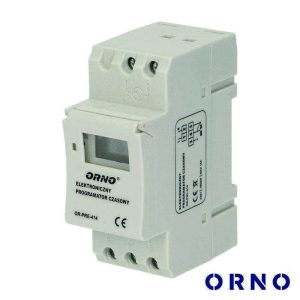 Temporizador Semanal Digital 16A 230V P/ Calha Din ORNO - (OR-PRE-414)