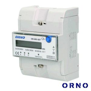 Contador de Energia Trifásico 230V/120A 3 Módulos Din ORNO - (OR-WE-507)